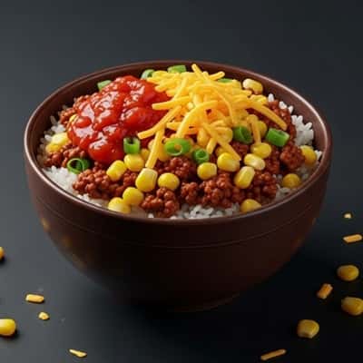 9. Dad’s No-Oven Taco Rice Bowl