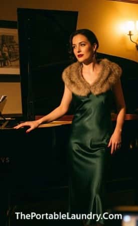 9. Satin Slip & Fur Collar Drama