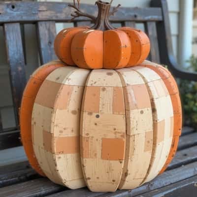 9. Scrap Wood Pumpkin Stack