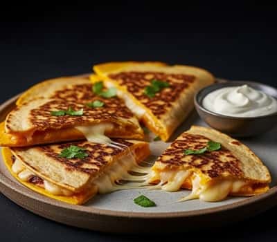 9. Sourdough Discard Pumpkin Quesadillas with Smoked Gouda