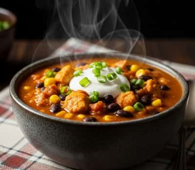 9. Spiced Pumpkin Chicken Chili