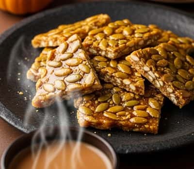 9. Sweet and Salty Pumpkin Seed Brittle with Ghee