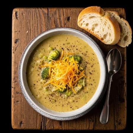Broccoli Cheddar Crockpot Soup Recipe For Filling Fall - completed