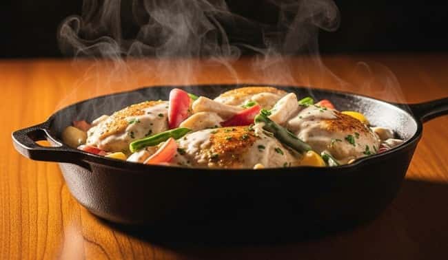 Creamy Chicken Skillet for Summer Bank Holiday-featured