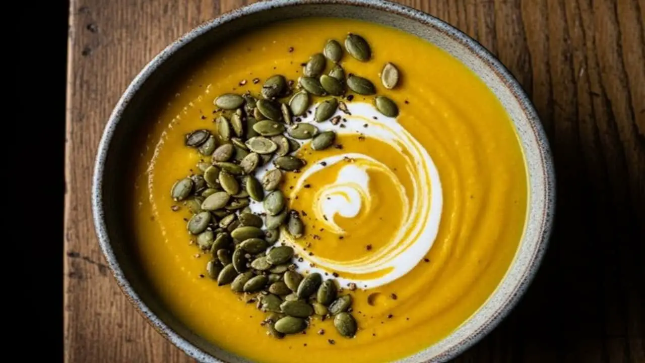 Healthy Butternut Squash Winter Soup Recipe - featured
