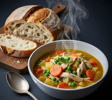 Rustic Chicken Veggie Soup - Completed