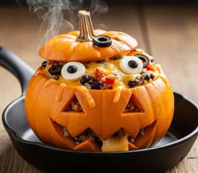 Stuffed Pumpkin Dinner Recipe for Halloween