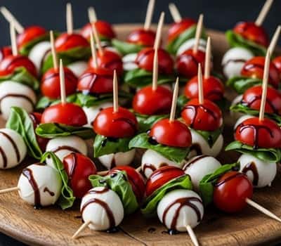 1. Mini Caprese Skewers