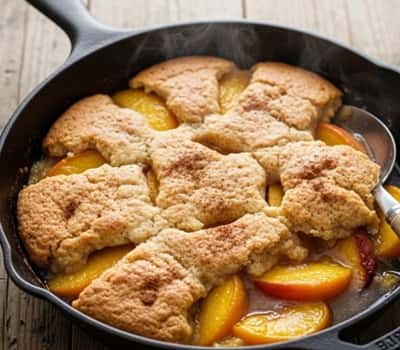 1. Southern Cast Iron Peach Cobbler