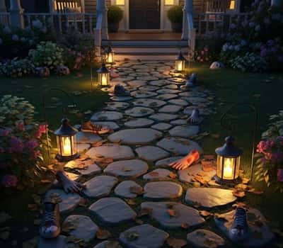 10. Lantern Trail with Creepy Feet