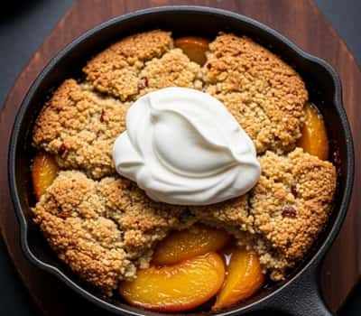 10. Sugar-Free Peach Cobbler (Keto-Friendly)
