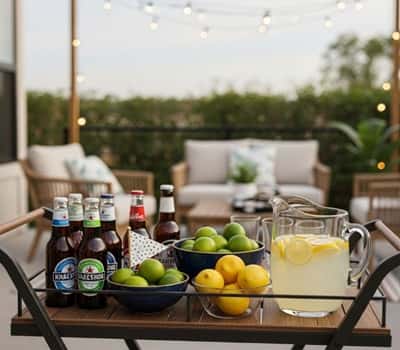 11. Patio Bar Cart With a Dad’s Touch