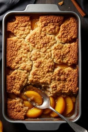 11. Peach Cobbler Dump Cake