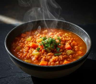 12. Lentil Soup with Carrots and Celery