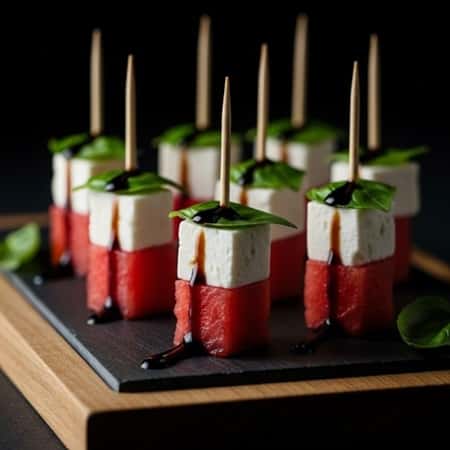 12. Watermelon Feta Basil Bites