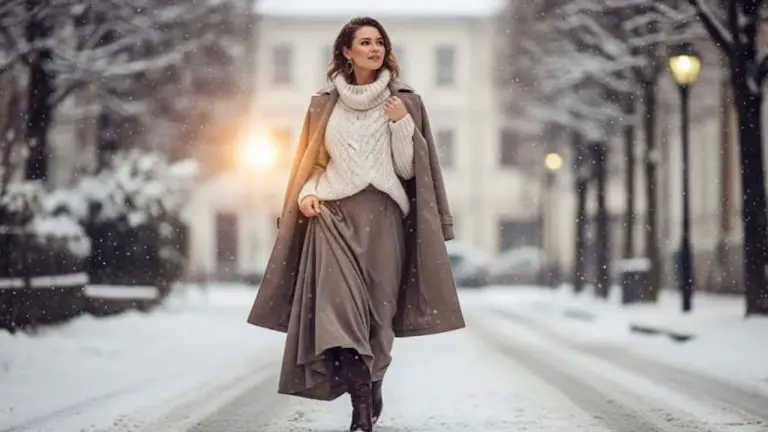 13 Long Skirt Cold Weather Outfits to Rock This Winter - featured