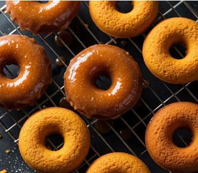 13. Pumpkin Donuts with Maple Glaze
