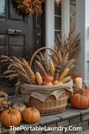 14. Harvest Basket with Pantry Finds