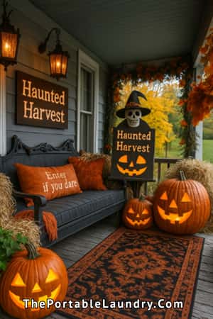 15. Haunted Harvest Lounge Setup