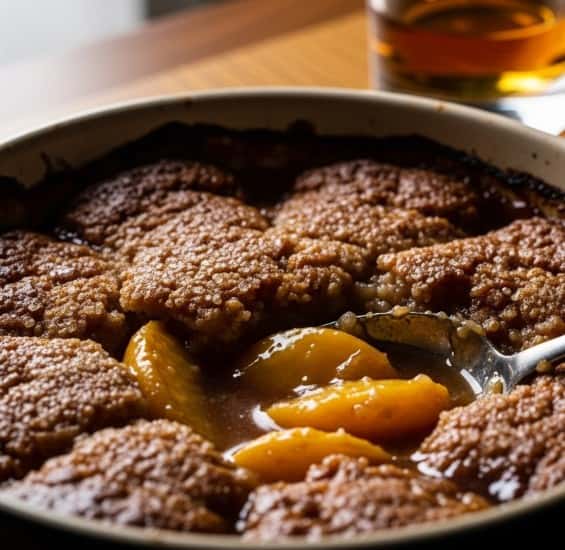 2. Brown Butter Bourbon Peach Cobbler