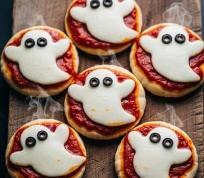 2. Ghostly Air Fryer Mini Pizzas