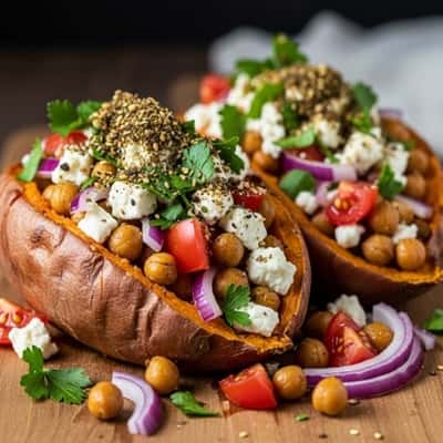 2. Greek-Style Stuffed Sweet Potatoes