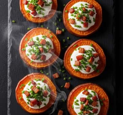 2. Loaded Sweet Potato Rounds