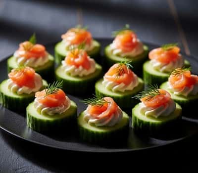 2. Smoked Salmon Cucumber Bites