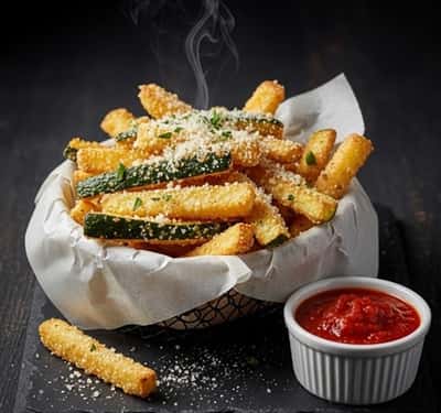 3. Garlic Parmesan Zucchini Fries