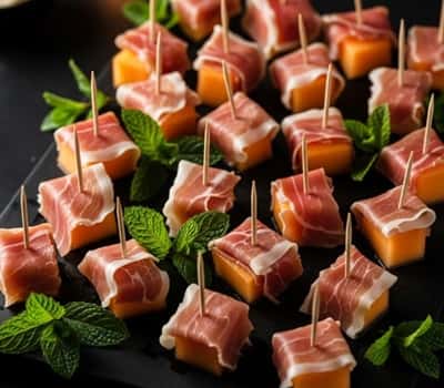 4. Prosciutto-Wrapped Melon Bites