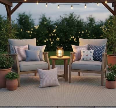 4. Red, White, and Blue Throw Pillows - But Subtle
