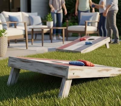5. DIY Cornhole Boards That Match Your Patio
