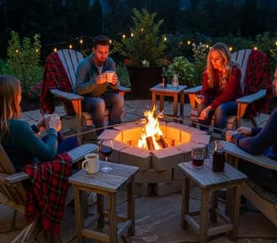 6. Fire Pit = Conversation Starter