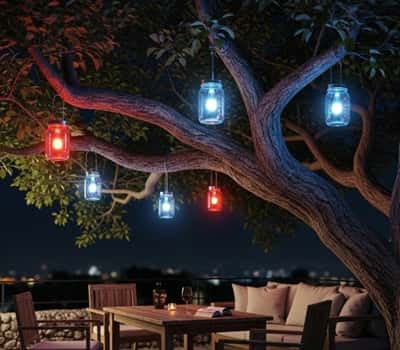 7. Mason Jar Lanterns with a Twist