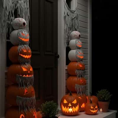 7. Pumpkin Monster Door Mouth