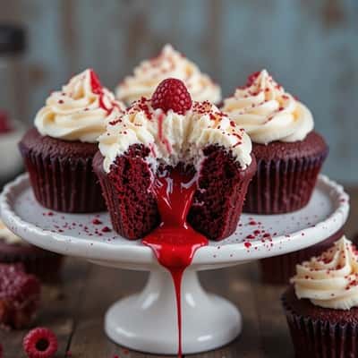 9. Bleeding Velvet Cupcakes