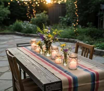 9. DIY Flag-Inspired Table Runner