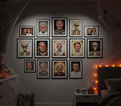 9. Haunted Portrait Gallery Wall Invasion