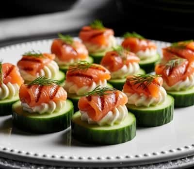 9. Smoked Salmon Cucumber Bites