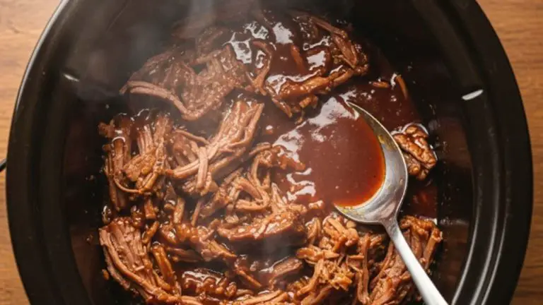 BBQ beef roast crockpot recipe - featured