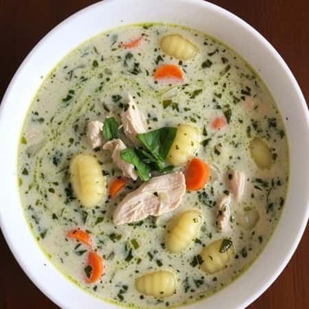 Classic Olive Garden Chicken Gnocchi Soup Copycat Recipe - completed
