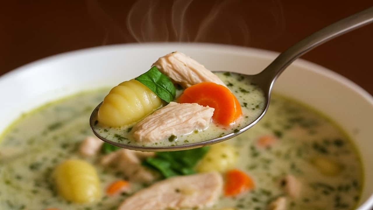Classic Olive Garden Chicken Gnocchi Soup Copycat Recipe - featured