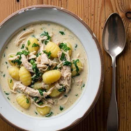 Crockpot Chicken Gnocchi Soup (Olive Garden Style) - completed