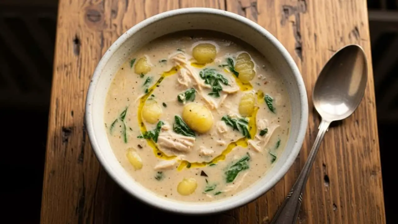 Crockpot Chicken Gnocchi Soup (Olive Garden Style) - featured