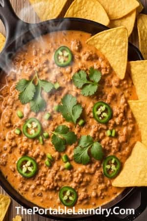 Not That Typical Rotel Dip with Ground Beef Recipe - done