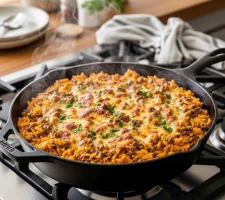 One Pot Ground Beef Orzo Recipe-completed