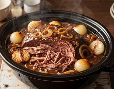 Onion Soup Beef Roast Crockpot Recipe - completed