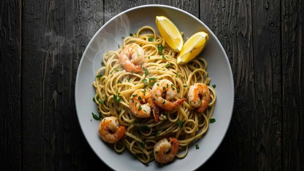 Shrimp Scampi Without Wine - featured