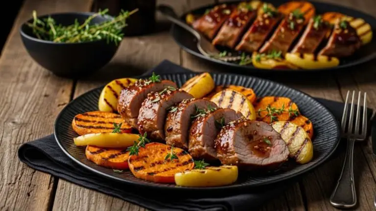 Sweet Potato & Pork Tenderloin Grilled Dinner for Fall - featured