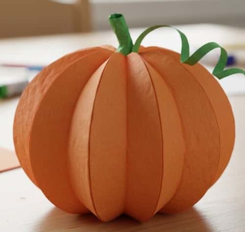 1. Classic 3D Paper Pumpkin